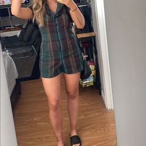 urban plaid romper